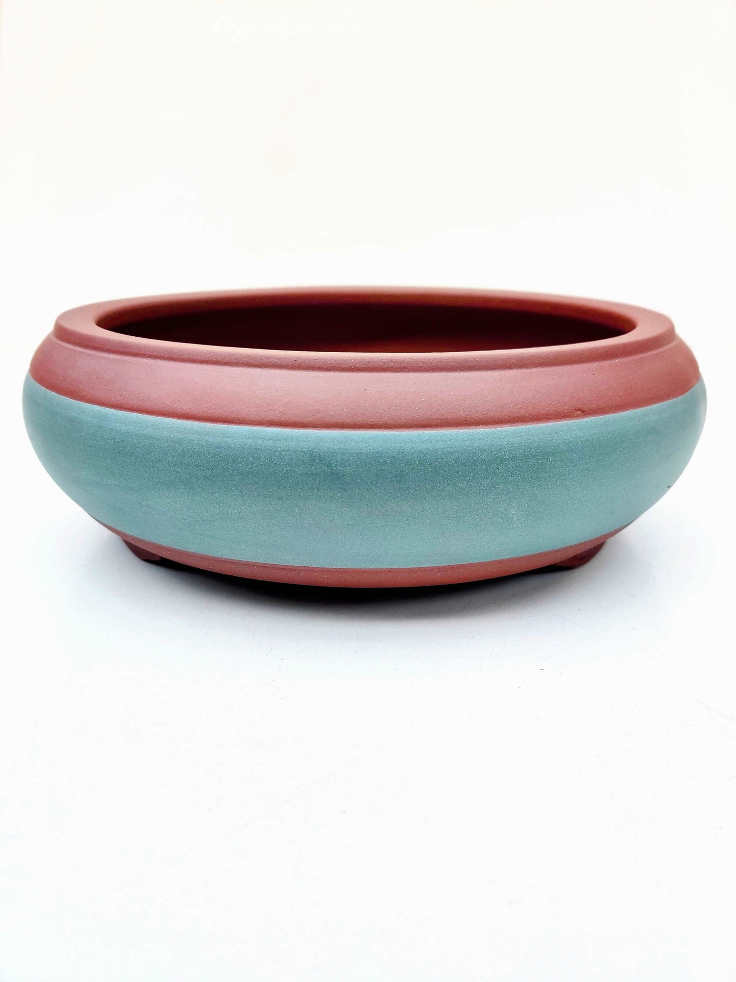 10" Unglazed Bonsai Pot With Artwork - Bonsai Gifts Nursery