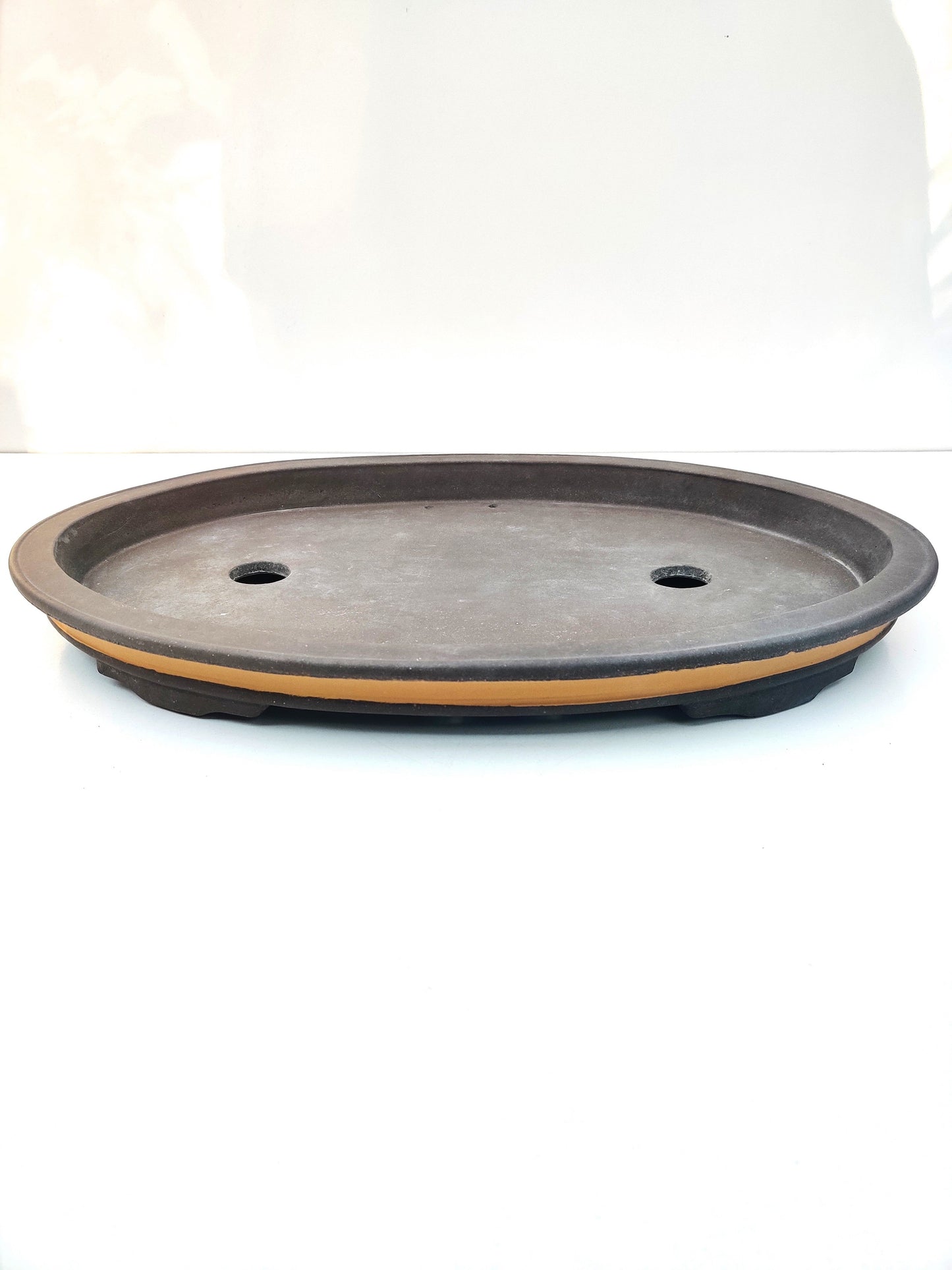 16" Unglazed Bonsai Pot With Artwork - 49 x 31 x 5cm - Bonsai Gifts Nursery