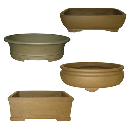 16 Inch Assorted Unglazed Bonsai Pots (Random Style Selection) - Bonsai Gifts Nursery