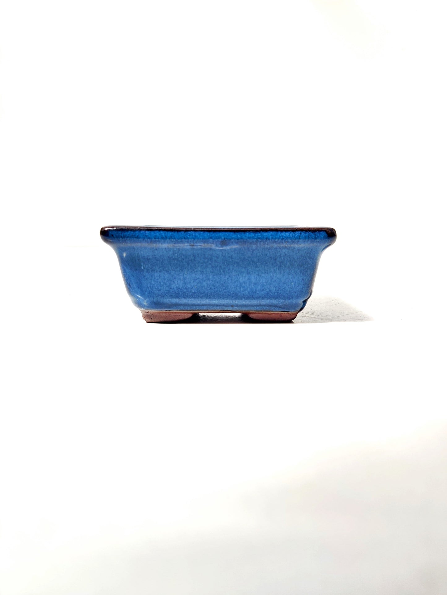 4" Blue Glazed Mame Bonsai Pot - Bonsai Gifts Nursery