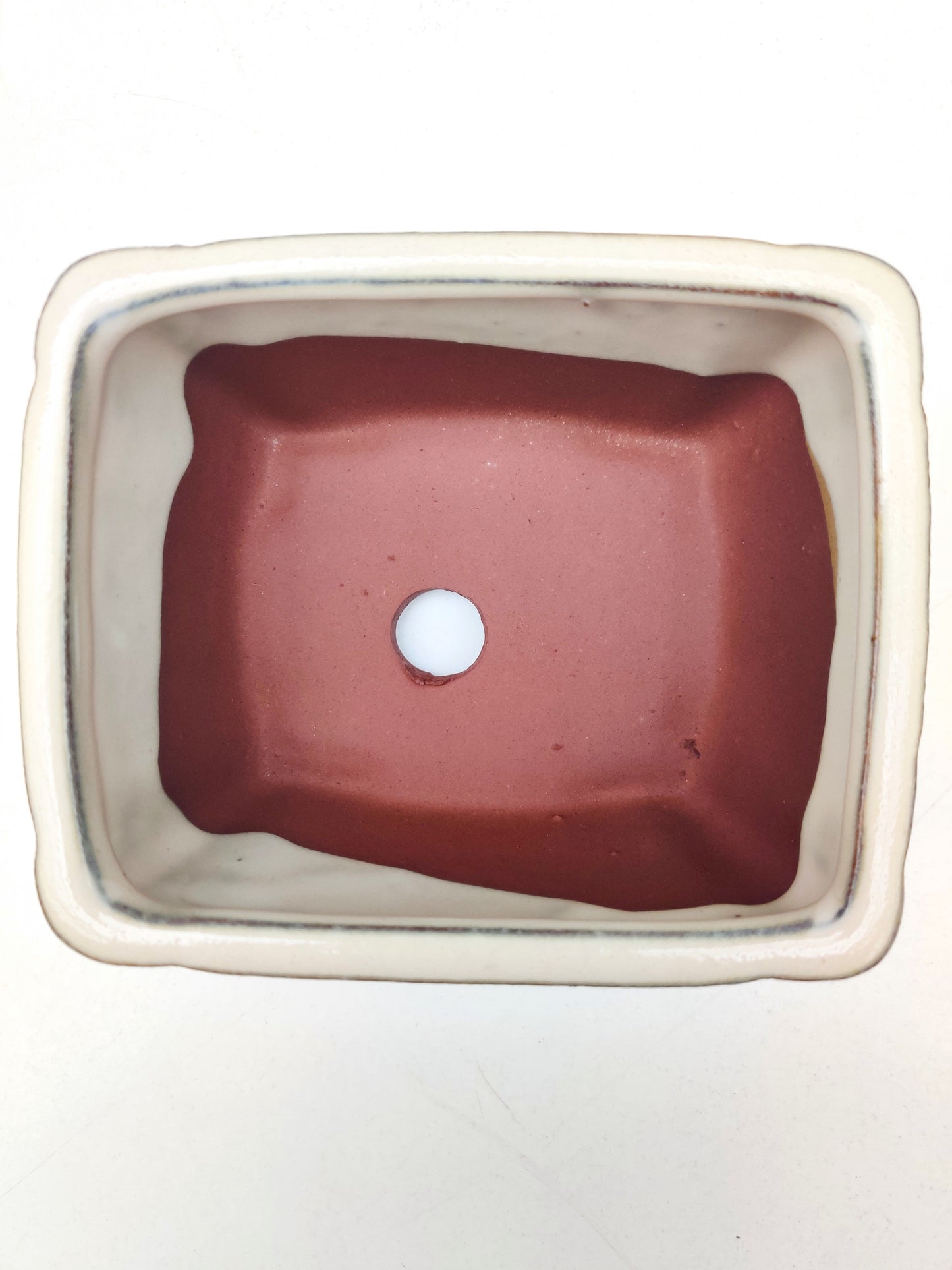 5" Beige Glazed Bonsai Pot - Bonsai Gifts Nursery