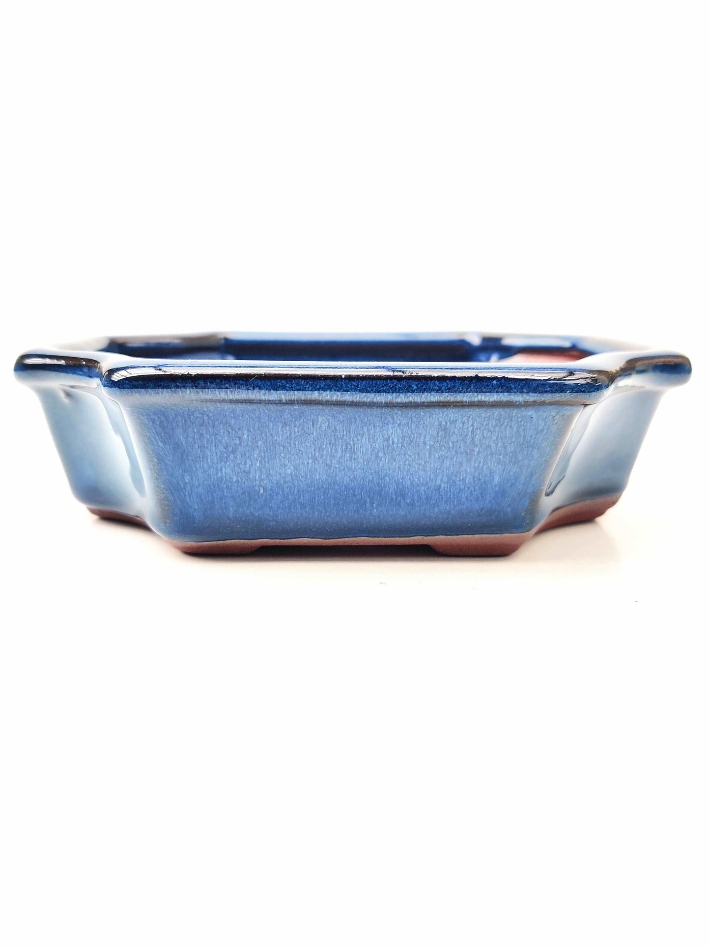 6" Blue Glazed Bonsai Pot - Bonsai Gifts Nursery