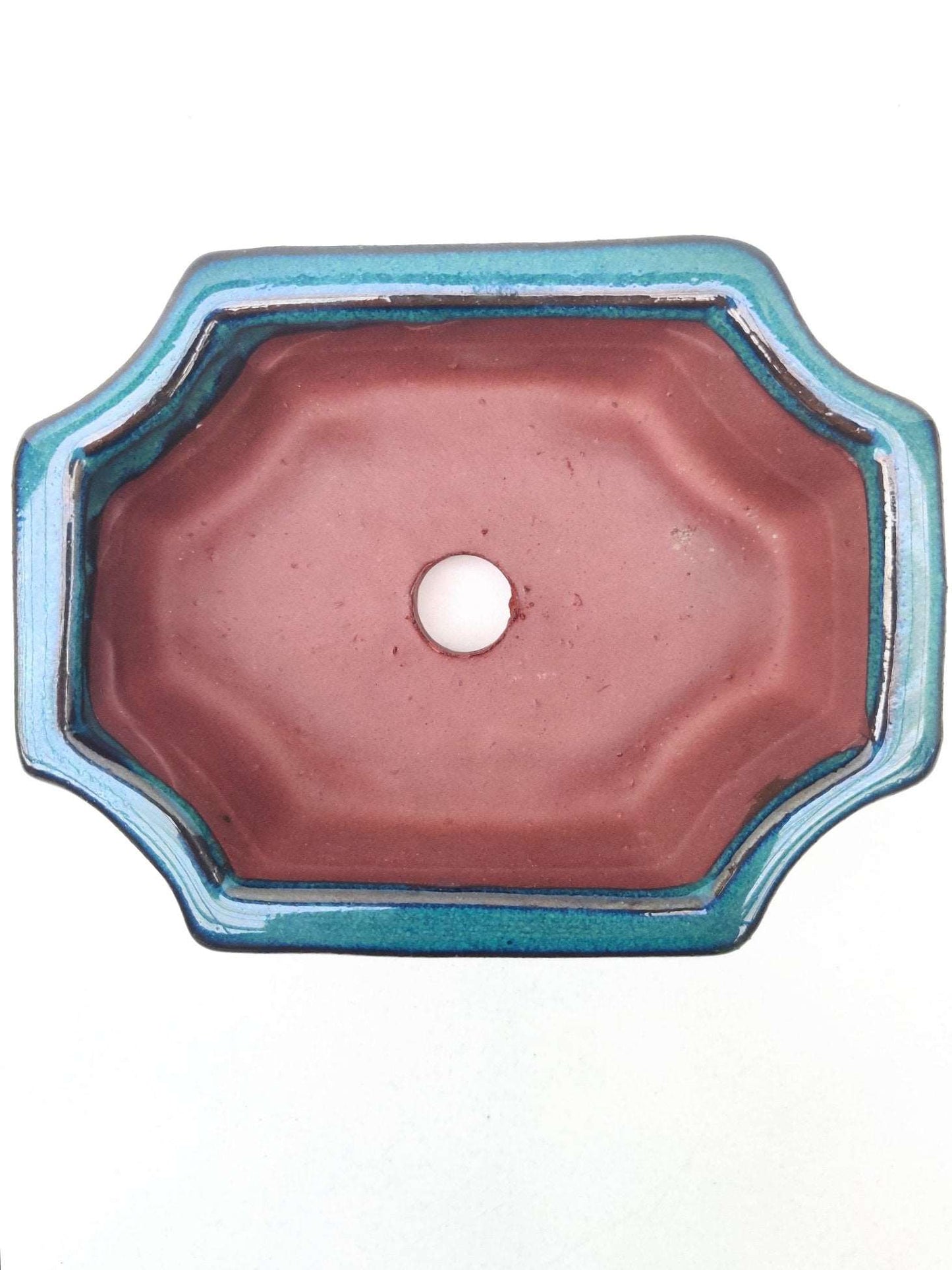 6" Teal Glazed Bonsai Pot - Bonsai Gifts Nursery