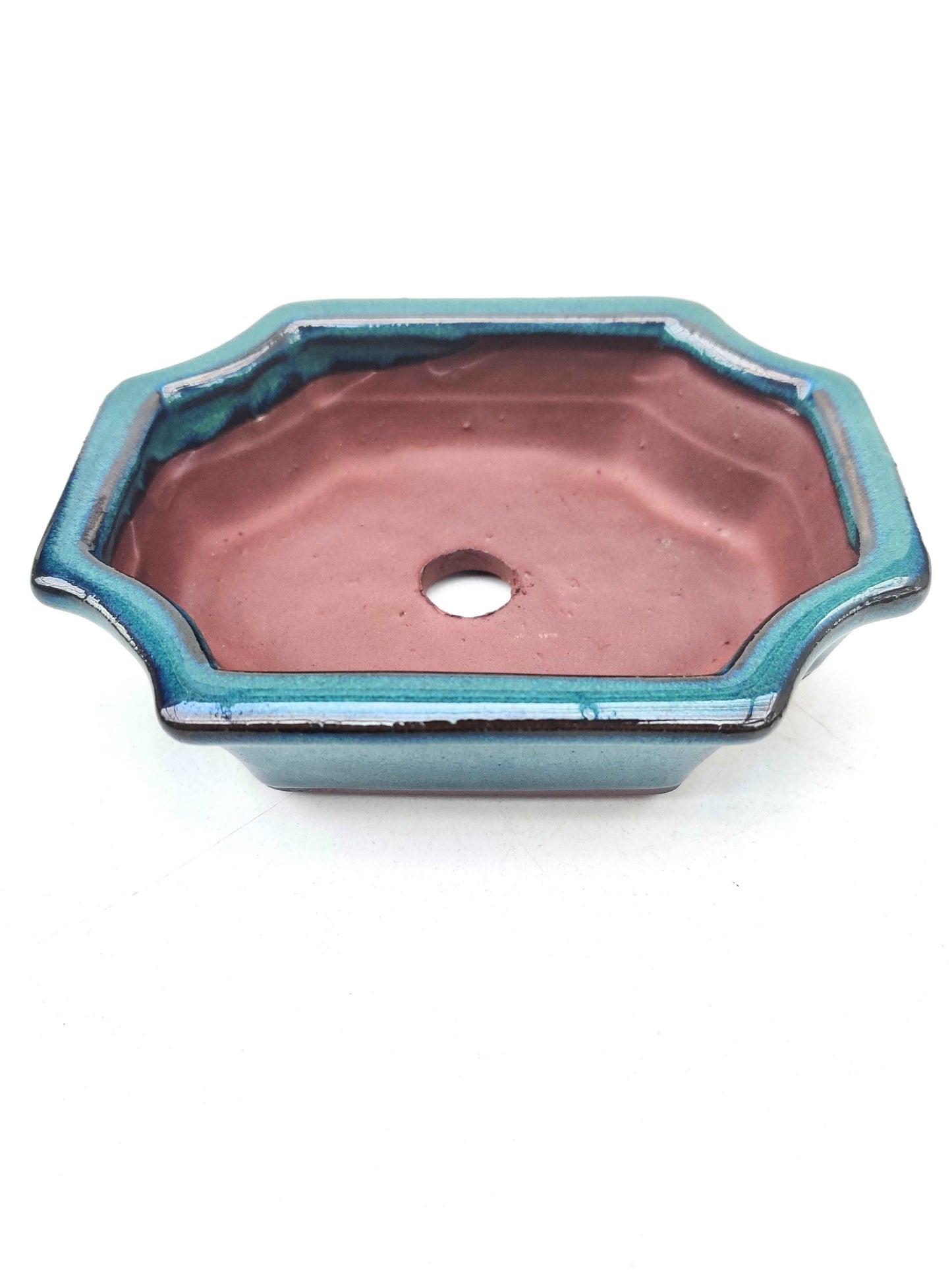 6" Teal Glazed Bonsai Pot - Bonsai Gifts Nursery