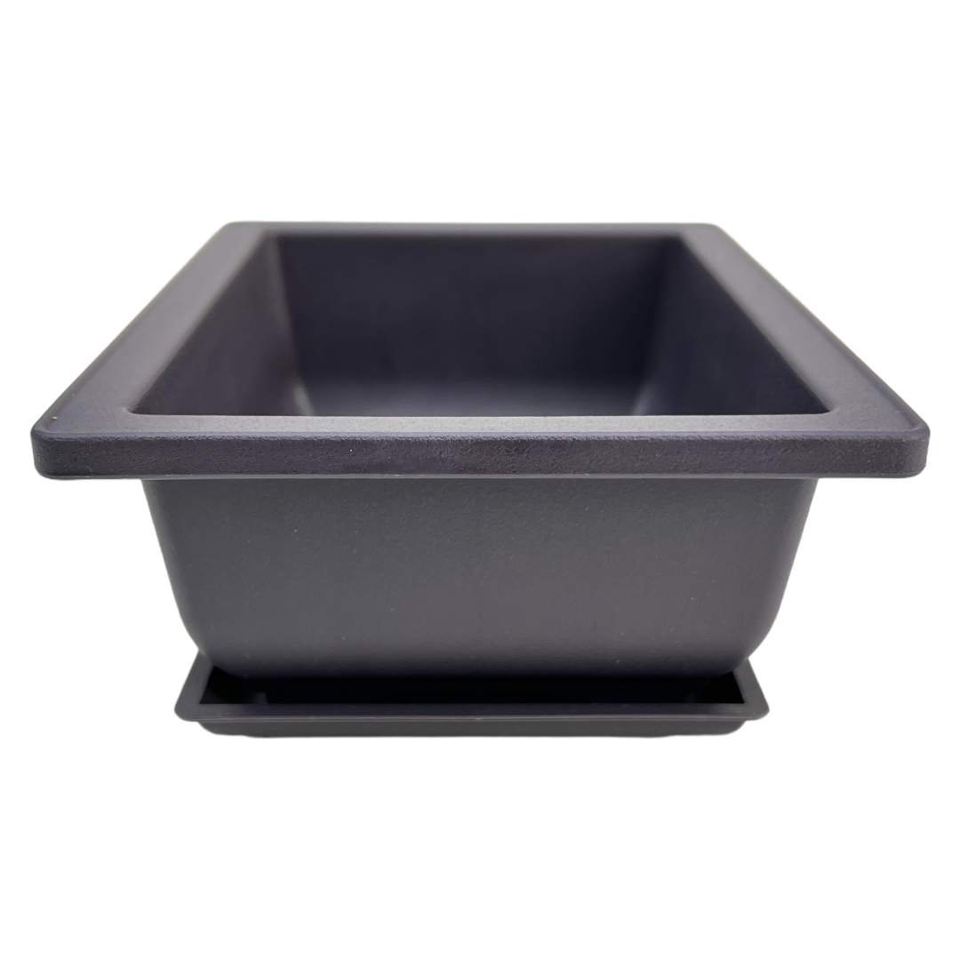 16.5cm Plastic Growers Bonsai Pot With Saucer - Bonsai Gifts Nursery