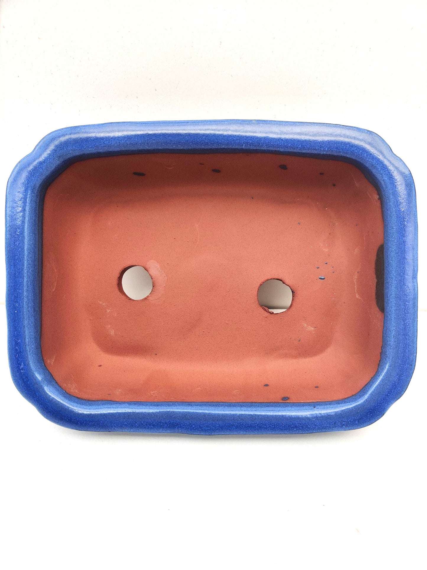 7" Blue Glazed Bonsai Pot - Bonsai Gifts Nursery