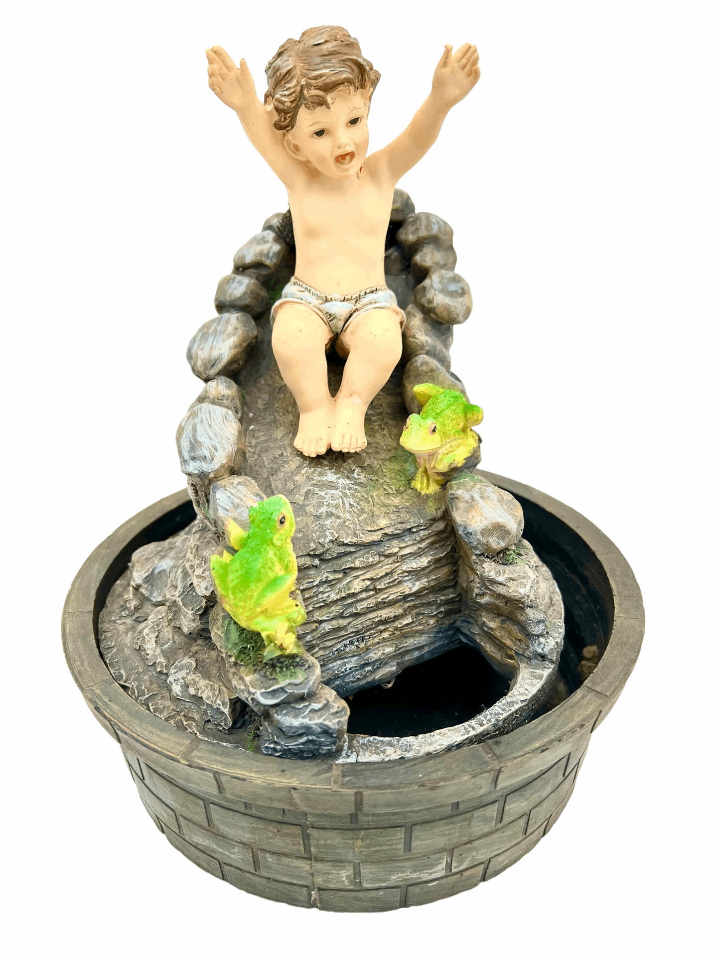 Baby With Frogs Water Feature - Bonsai Gifts Nursery