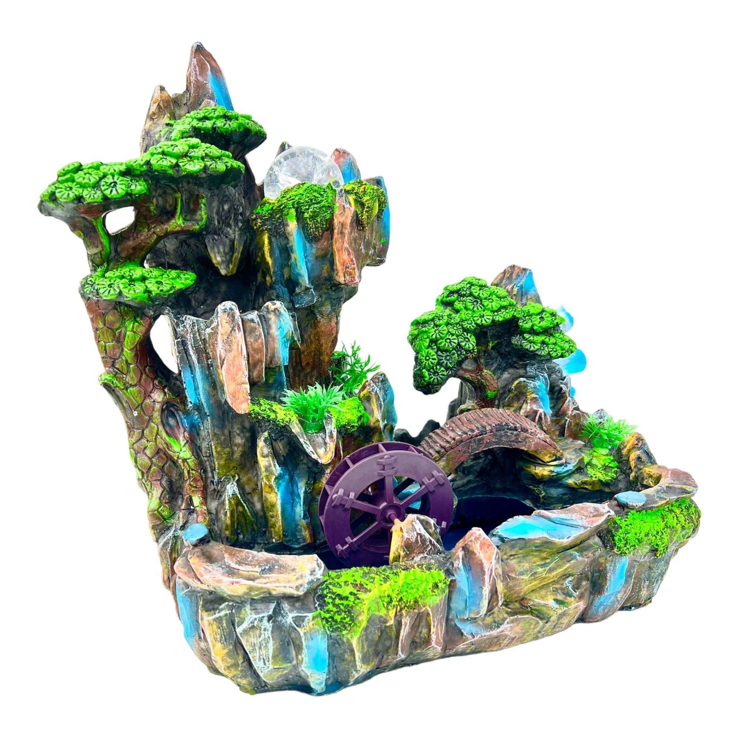 Blue Crystal Paradise Waterfalls Water Feature - Bonsai Gifts Nursery
