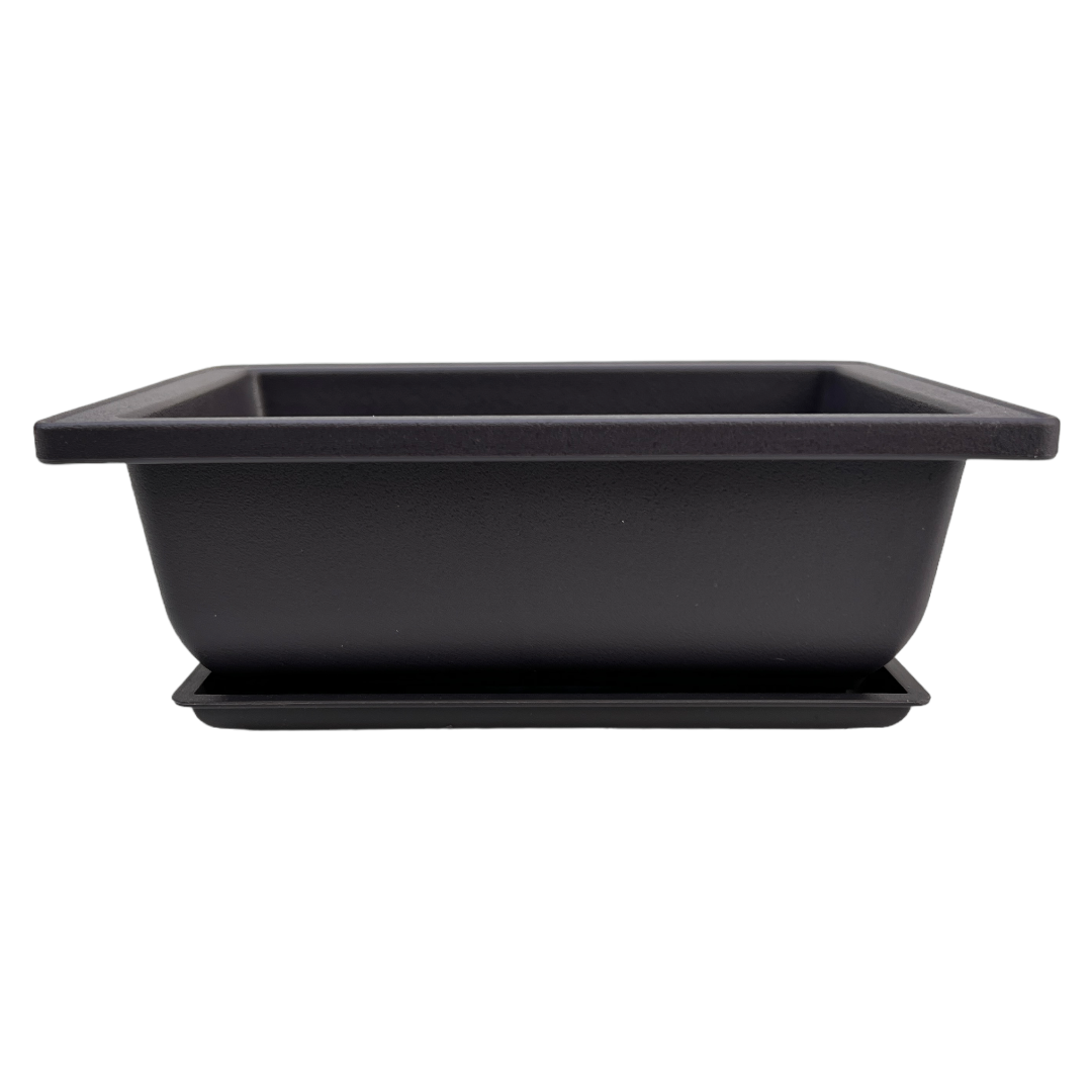 16.5cm Plastic Growers Bonsai Pot With Saucer - Bonsai Gifts Nursery