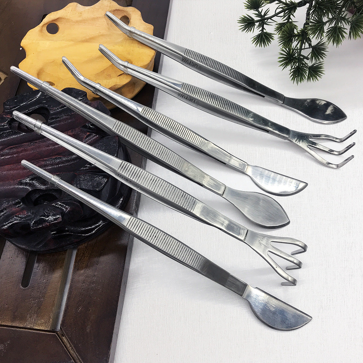 Stainless Steel Bonsai Rake With Spade 230mm - Bonsai Gifts Nursery