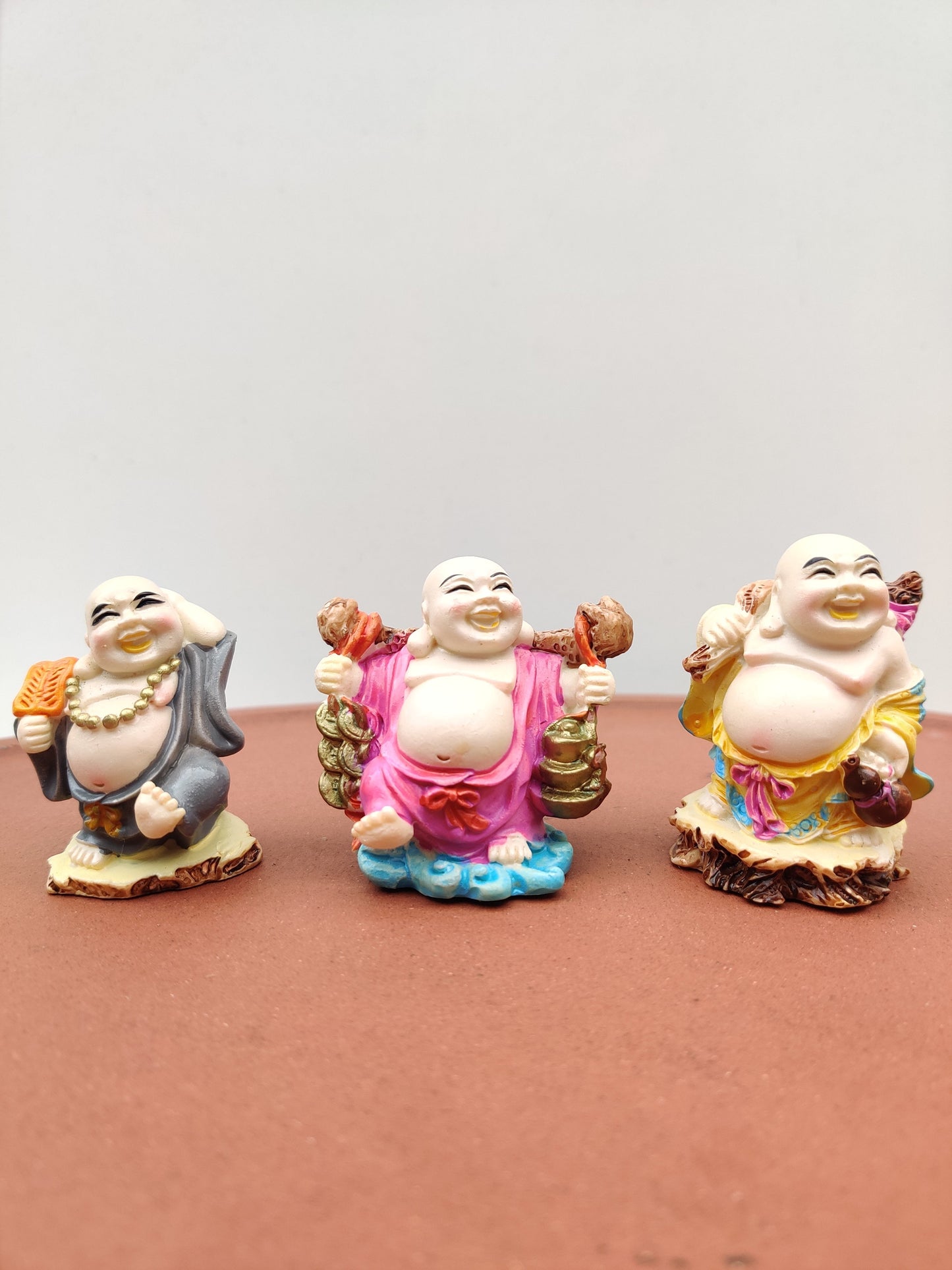 Coloured Buddha Approx 4cm Tall (Random Styles) - Bonsai Gifts Nursery