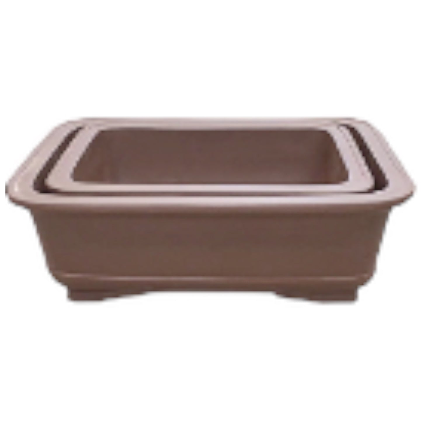20 Inch Rectangular Unglazed Bonsai Pot Set - Bonsai Gifts Nursery