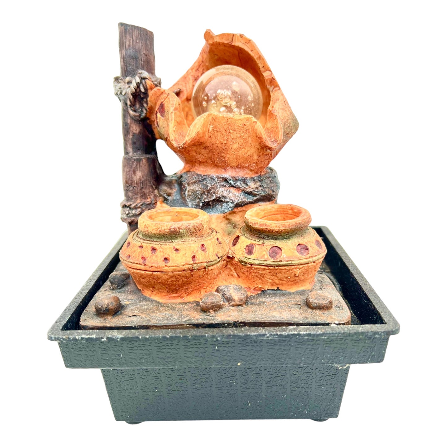 Orange Pots Ball Cascade Water Feature - Bonsai Gifts Nursery