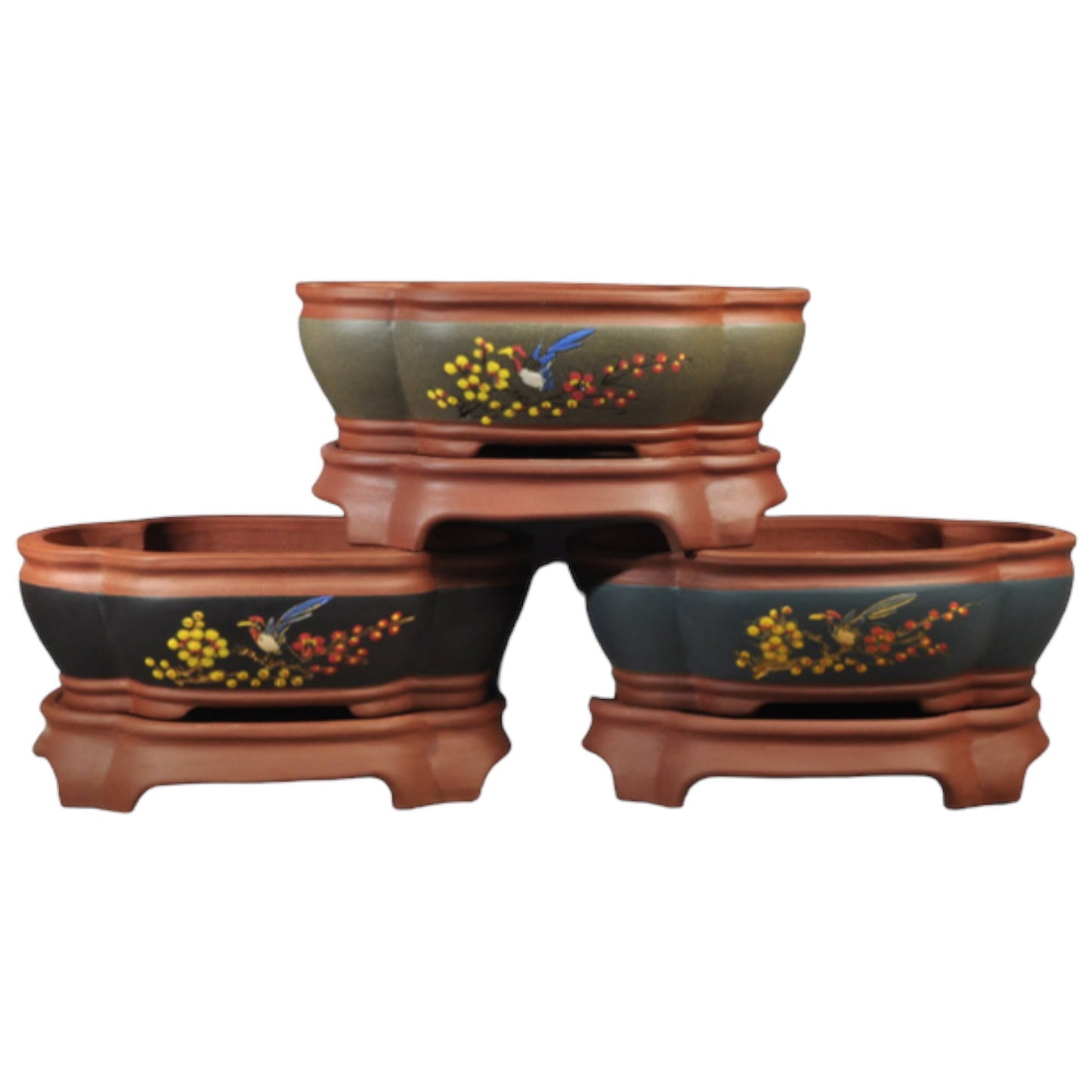 13" Unglazed Bonsai Pot With Bonsai Stand - Bonsai Gifts Nursery