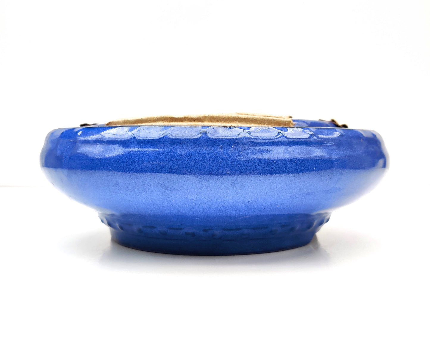 Round Blue Glazed Bonsai Pot Set - Bonsai Gifts Nursery