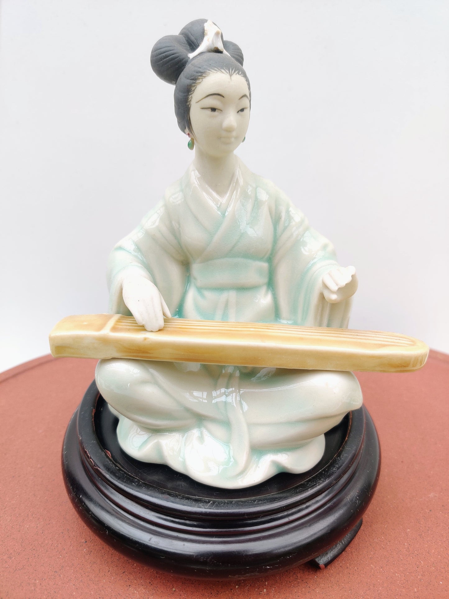 Zither Lady Bonsai Figurine Ornament - Bonsai Gifts Nursery