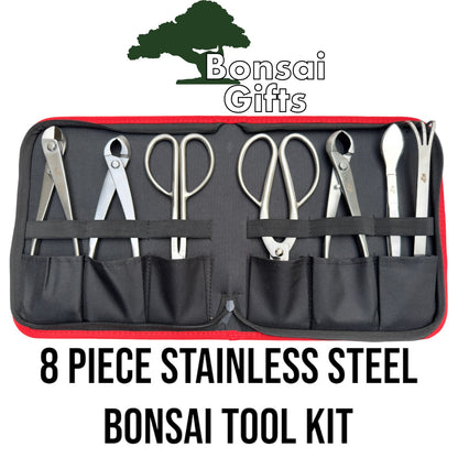 8 Piece Stainless Steel Bonsai Tool Set - Bonsai Gifts Nursery