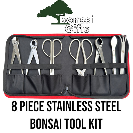 8 Piece Stainless Steel Bonsai Tool Set