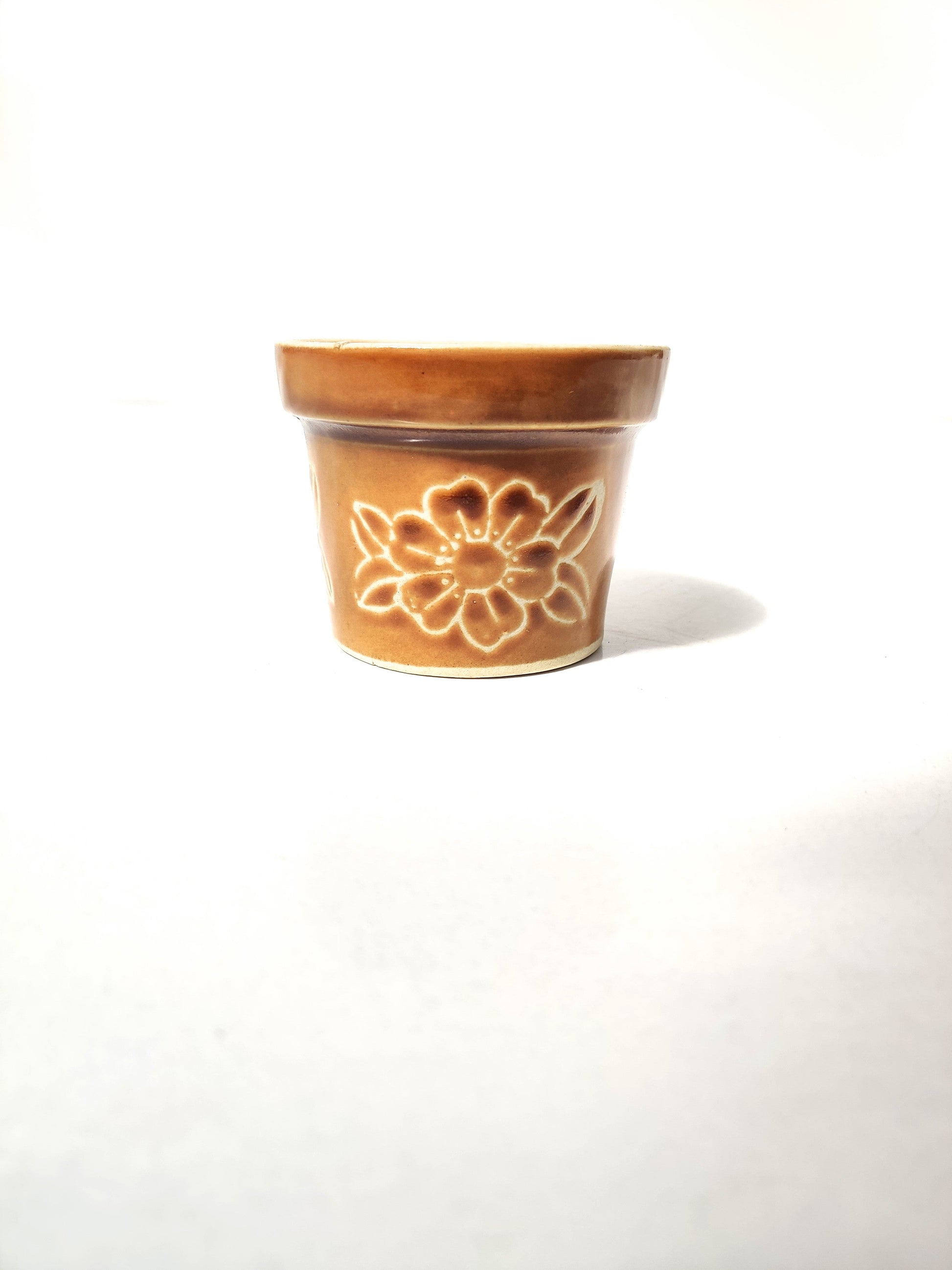 3" Glazed Bonsai Pot With Artwork Bonsai Gifts Nursery