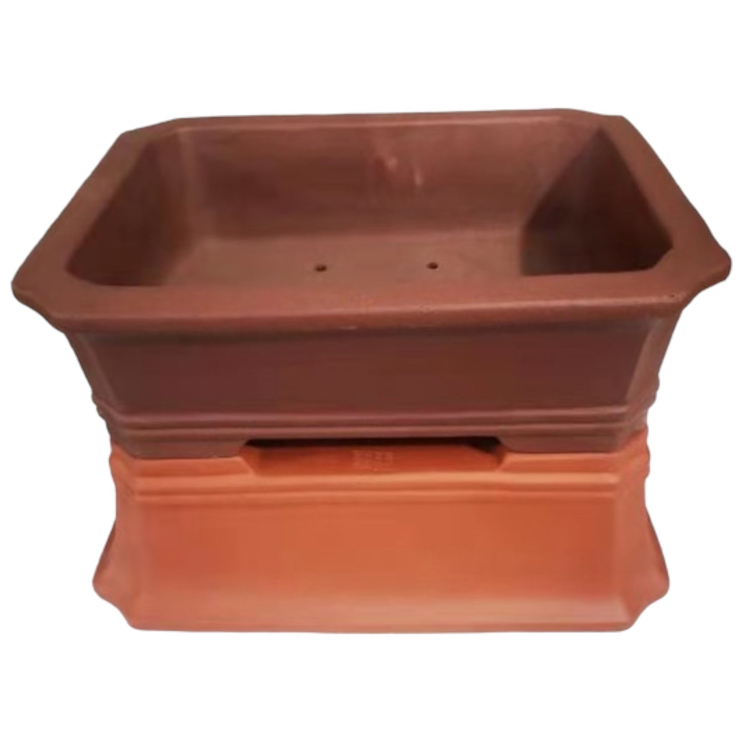 12 Inch Classic Rectangular Unglazed Bonsai Pot - Bonsai Gifts Nursery