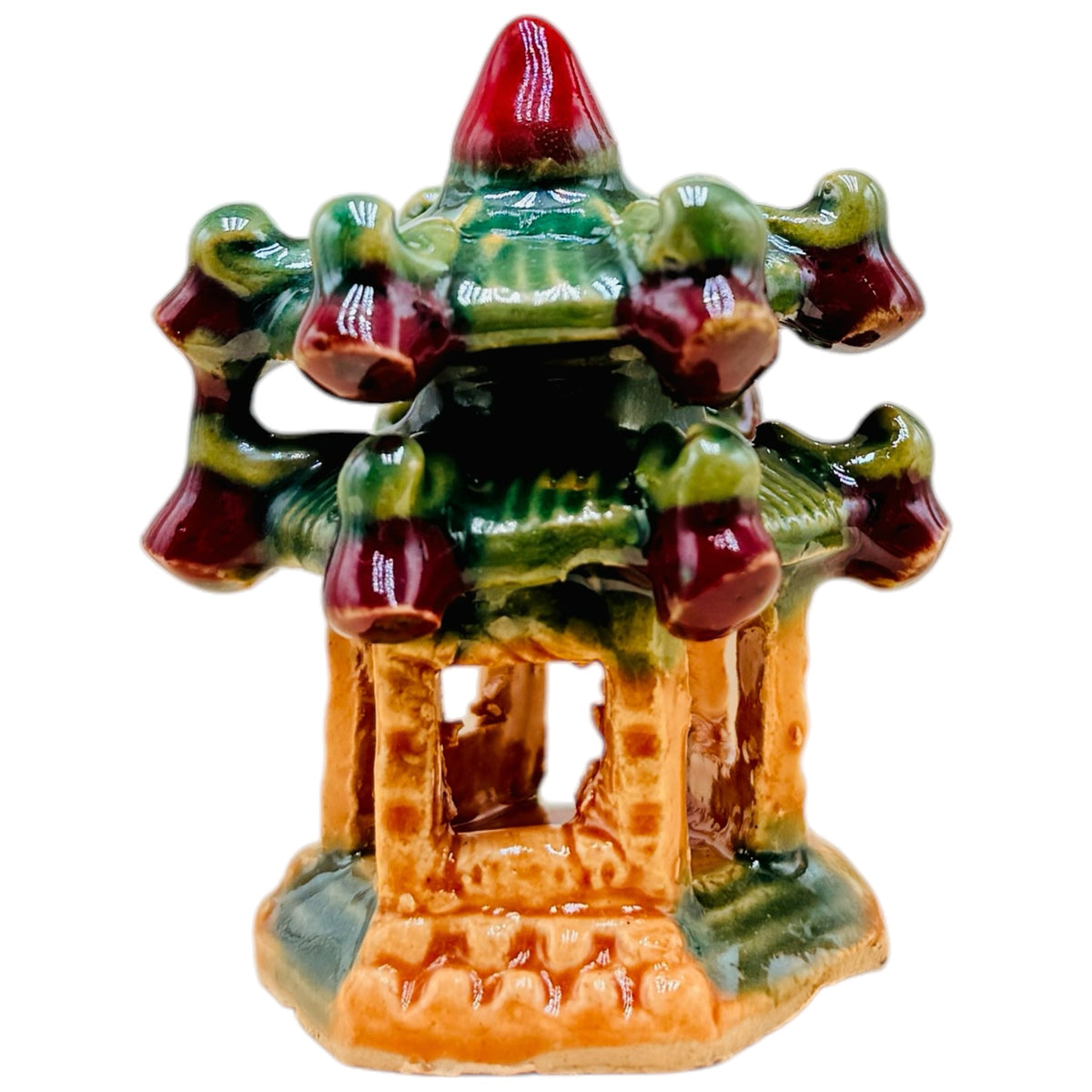 Traditional Glazed Temple Bonsai Figurine Ornament