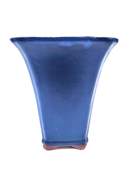 4" Cascade Bonsai Pot - Blue Glazed Mame Bonsai Gifts Nursery