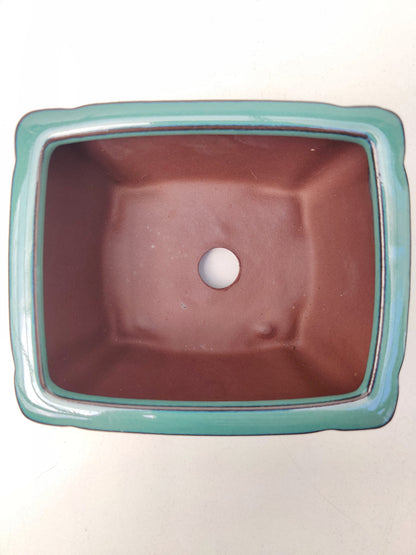 5" Aqua Glazed Bonsai Pot Bonsai Gifts Nursery