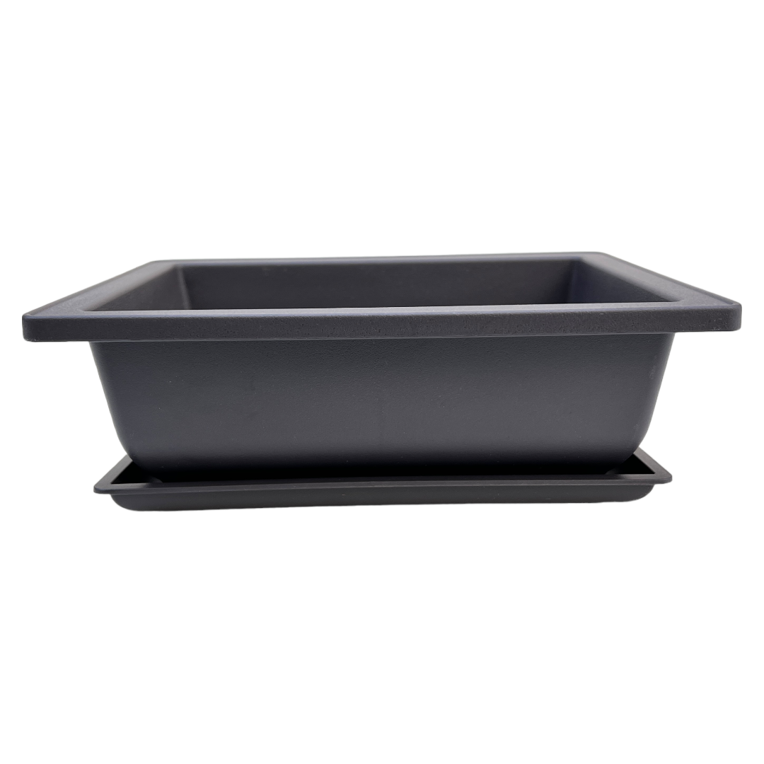 22.6cm Plastic Growers Bonsai Pot With Saucer - Bonsai Gifts Nursery