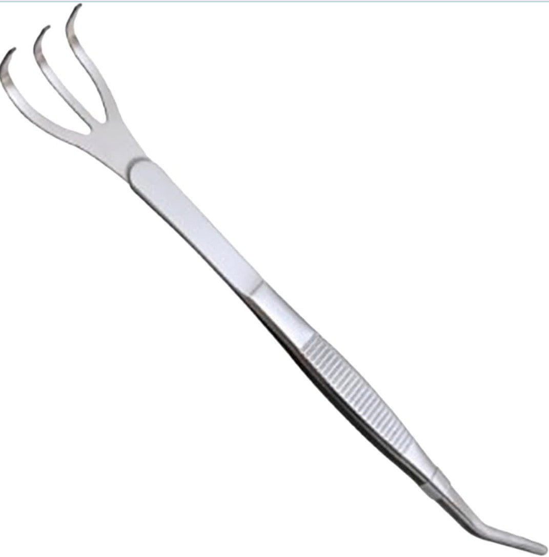 Stainless Steel Bonsai Rake With Tweezer 230mm