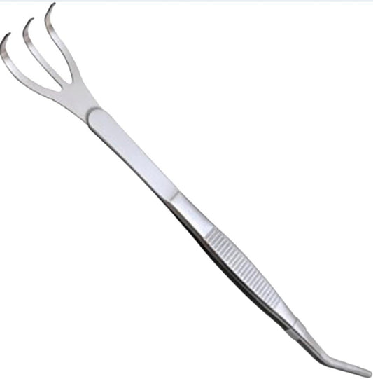 Stainless Steel Bonsai Rake With Tweezer 230mm