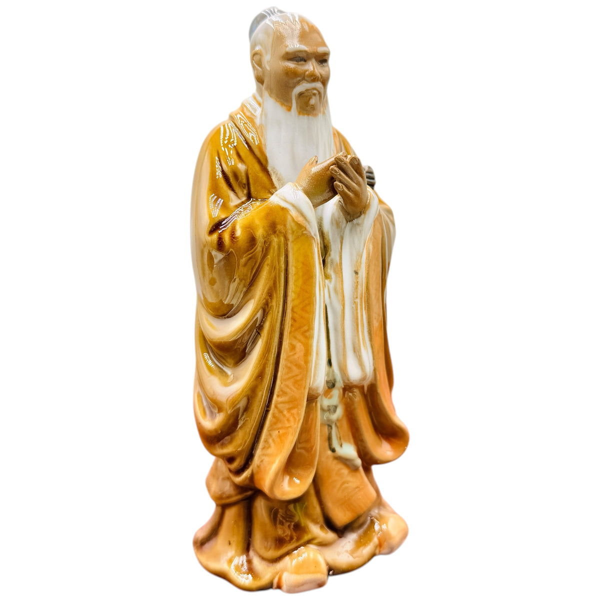 Mei Tao Confucius Figurine – Traditional Chinese Porcelain Statue