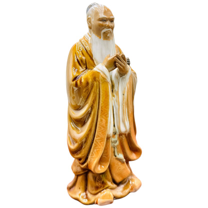 Mei Tao Confucius Figurine – Traditional Chinese Porcelain Statue