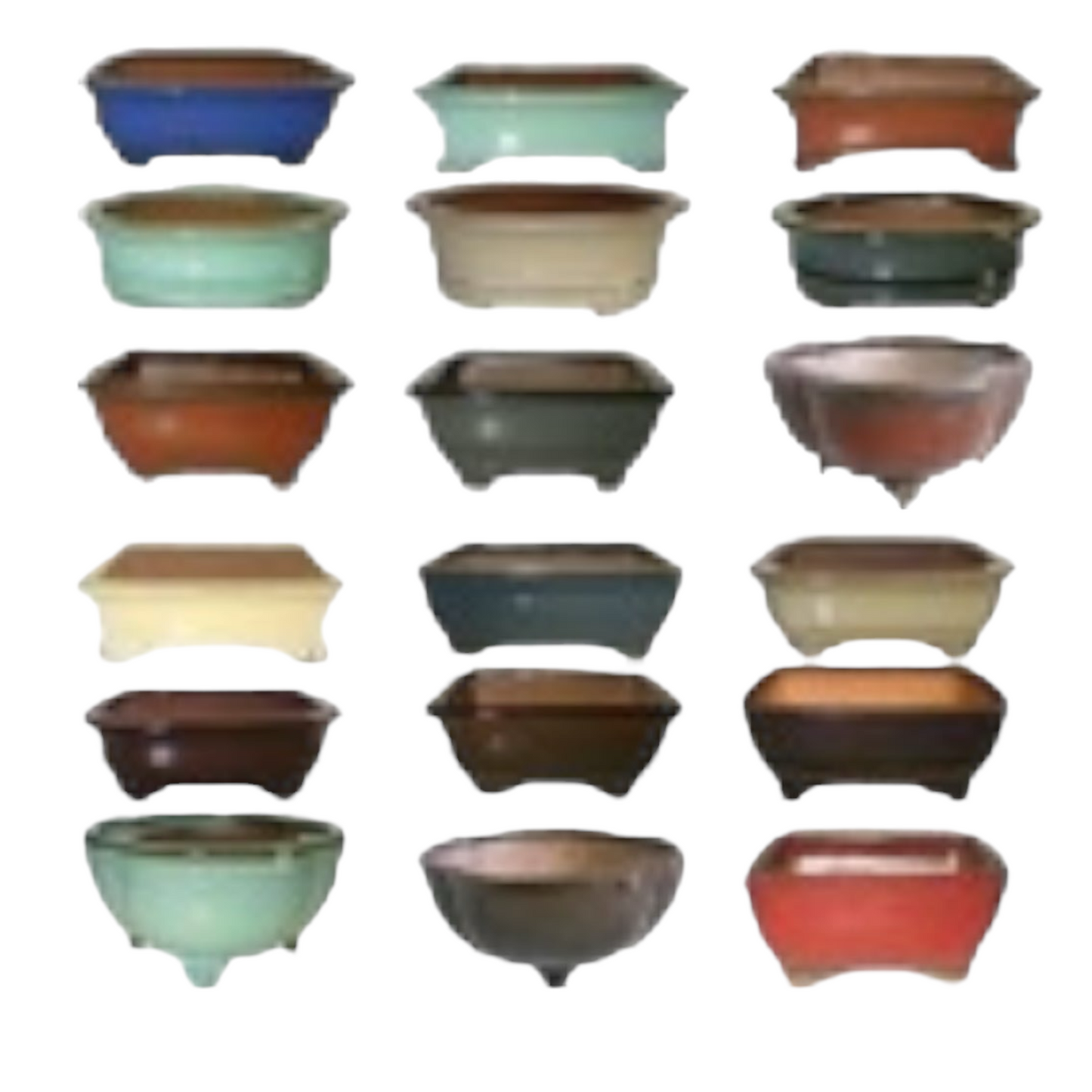 5 Inch Assorted Glazed Bonsai Pots (Random Selection)