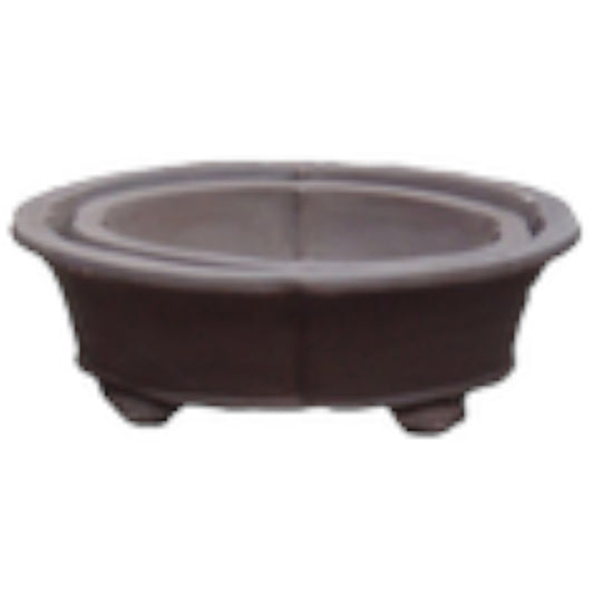 19 Inch Oval Unglazed Bonsai Pot Set