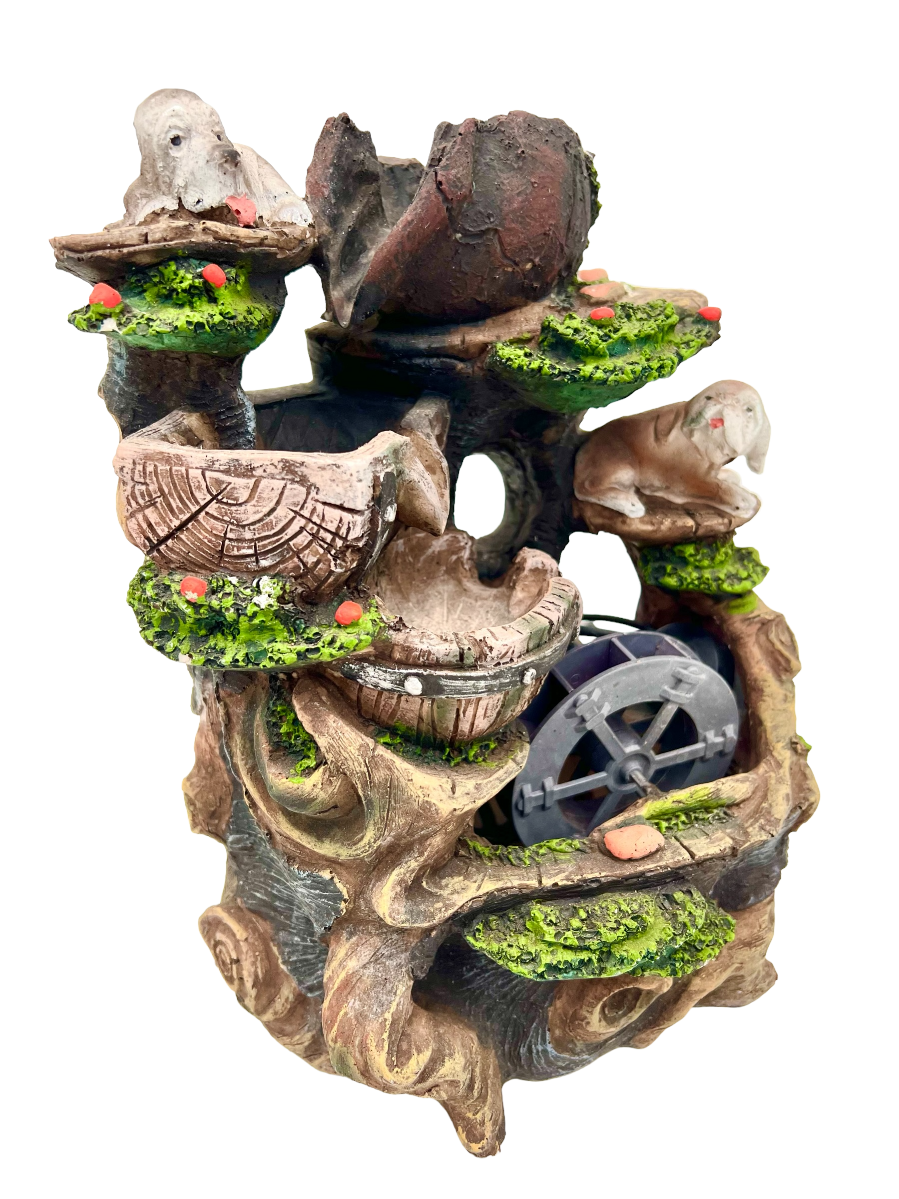 Puppy Cascade Wheel Water Feature - Bonsai Gifts Nursery