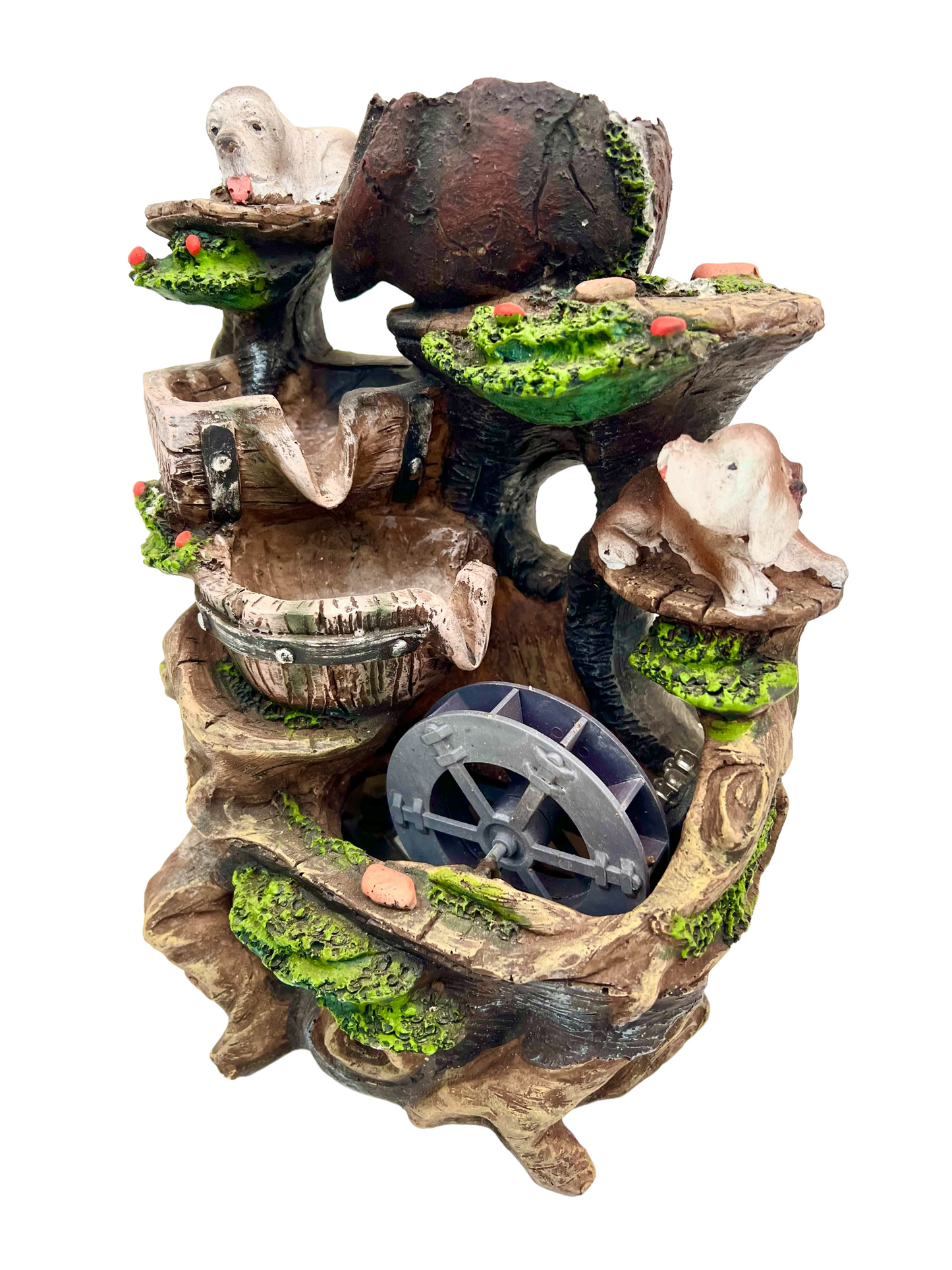 Puppy Cascade Wheel Water Feature - Bonsai Gifts Nursery