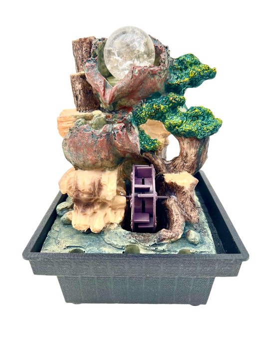 Wheel Tree Crystal Landscape Water Feature Bonsai Gifts Nursery
