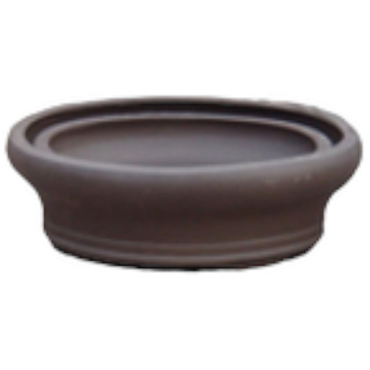 20 Inch Deep Oval Unglazed Bonsai Pot Set